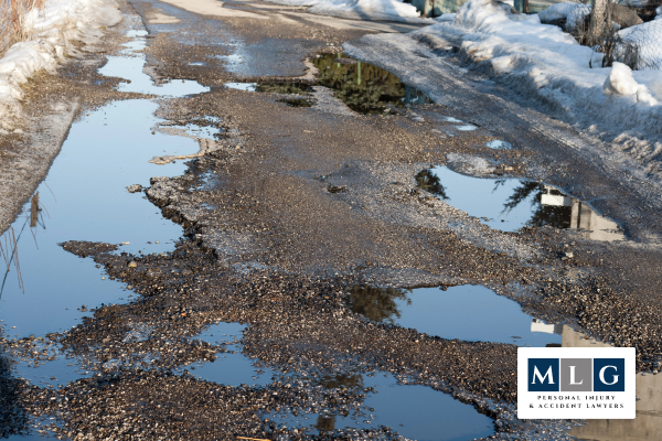 Accident due to road hazards (potholes, debris)